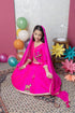 FLAMINGO AND DEER PINK LEHENGA SET